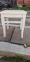 Бяла дървена табуретка, снимка 2