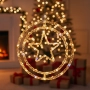 Въртяща се LED Коледна Декорация – Магически светлинен ринг за празничен уют, снимка 2
