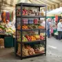Здрав метален стелаж - Безвинтов гаражен рафт с 4 нива 150x70x30 см, снимка 1