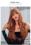 Оранжево кафява перука с тъмни корени, снимка 5