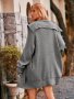 Модна дамска едноцветна жилетка с джобове и ревер - 023, снимка 5