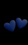 Сребърни обеци сърца-масивни"Instagram candy color"dark blue/нови, снимка 1 - Колиета, медальони, синджири - 42794303