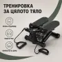 ️ Хидравличен степер с ластици и LCD брояч, черен, снимка 2