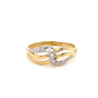 Златен дамски пръстен 2,55гр. размер:65 14кр. проба:585 модел:21998-5, снимка 1 - Пръстени - 44764768