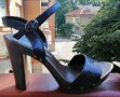 Български "змийски" сандали с удобен ток, снимка 3