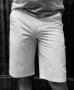 Мъжки панталон с ¾ дължина в бял цвят с дискретно райе „PLAYLIFE“, 170СМ., 78А, №46, снимка 1 - Къси панталони - 37135849