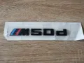 черна емблема BMW M50d малък размер, снимка 1