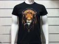Нова мъжка тениска с дигитален печат Лъв хипи пушач, снимка 7
