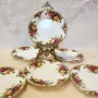 Комплект от шест чинии Royal Albert "Old Country Roses", снимка 3