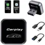 Нов Мини безжичен CarPlay адаптер Android Auto USB-C USB-A Wi-Fi 6 Bluetooth 5.3 кола телефон връзка, снимка 1