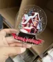Коледна зимна къща топка преспапие пластмасов акрил Коледен топер украса за торта Нова Година Коледа, снимка 2