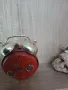 СССР "СЛАВА" червен будилник с две камбани, снимка 3