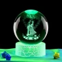 LED Светеща кристална топка/лампа, 3D сензорна - Сватба, Младоженци , снимка 3