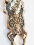 Царска старинна барокова луксозна брава от месинг-шилд ,ретро дръжка, винтидж обков, снимка 9