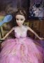 Кукла с розова рокля , снимка 1 - Кукли - 38662622