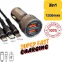 Адаптер за зарядно с 2 USB порта и кабел, снимка 1