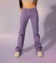 H&M нов дамски панталон с ниска талия и клоширани крачоли в лилав цвят р-р S (EU 38), снимка 1