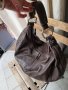 FERCHI Естествена кожа голяма торба,тъмнокафява( 315$ в интернет сайтове), снимка 13