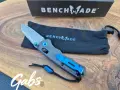 Сгъваем нож Benchmade Full Immunity 290-241 Gold Class,CPM Damaskus,Carbon, снимка 8