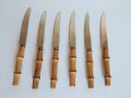 6 броя сервизни /десертни ножове Solingen с бамбукови дръжки
