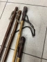 Старинни дървени щеки за ски с кожени каишки – комплект, снимка 7