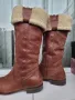 Естествена кожа дамски ботуши 40 номер, снимка 3