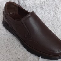 Обувки, естествена кожа, без връзки, код 597/ББ1/75, снимка 1 - Мокасини - 40302025