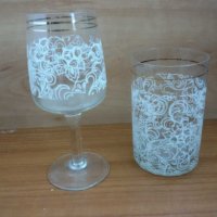 Ретро кристални чаши с златен кант за ракия и вино, снимка 8 - Антикварни и старинни предмети - 20757709