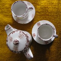 Каничка с капаче и 2 чашки с чинийки за кафе, снимка 2 - Сервизи - 37110836