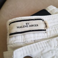 Original BY MALENE BIRGER Stretch Cotton Zip Cuff White Trousers Pants, снимка 3 - Панталони - 38574791