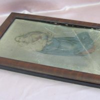 19 век Картина върху платно Мадона, снимка 4 - Антикварни и старинни предмети - 31680317