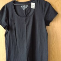 Черна, дамска тениска, памук, снимка 1 - Тениски - 40791795