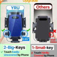 YRU Стойка за телефон за кола iPhone 12-15 Pro Max, тъмно синьо, снимка 7 - Аксесоари и консумативи - 42906245