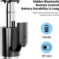 Селфи стик с блутут L02, Трипод, Монопод, Bluetooth , Selfie stick - 1156, снимка 4 - Селфи стикове, аксесоари - 33764644