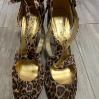 Уникални нови секси леопардови официални сандали на висок ток 40.5 номер , снимка 6 - Сандали - 36969249