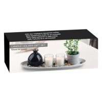 Дървена поставка за чаени свещи и саксия с растение, снимка 4 - Декорация за дома - 31565488