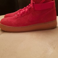 Original NIKE AIR FORCE 1 High '07 Red Suede, снимка 5 - Кецове - 35202178