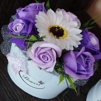 Букети със сапунени цветя, снимка 5 - Подаръци за жени - 40596708