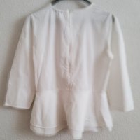 Бяла памучна риза с декорации, снимка 5 - Ризи - 37890370