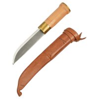 Хоби нож с дървена дръжка и кожена кания, снимка 1 - Ножове - 36915419