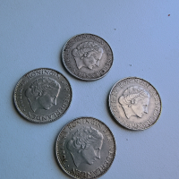 4 бр Сребърна Монета Монети 1 Гулден 1958 1965 1966 1967, снимка 2 - Нумизматика и бонистика - 40500449
