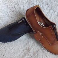 Обувки, естествена кожа, с цип, код 74/ББ1/50, снимка 1 - Дамски ежедневни обувки - 36758805