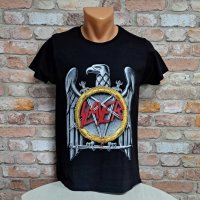 Нова мъжка тениска с дигитален печат на музикалната група Slayer с ГРЪБ, снимка 9 - Тениски - 42648754