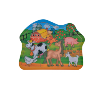 Дървен пъзел, Селскостопански животни, 17,8x23,8 см, снимка 1 - Образователни игри - 44635539