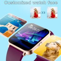 Смарт часовник ZOSKVEE, 1,69 инчов HD сензорен екран, лилав, снимка 4 - Смарт гривни - 42825575