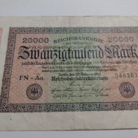 Райх банкнота - Германия - 20 000марки / 1923 година - 17992, снимка 2 - Нумизматика и бонистика - 31024601