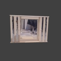 Двукрил шкаф - огледало за баня (бял)., снимка 1 - Огледала - 37782238