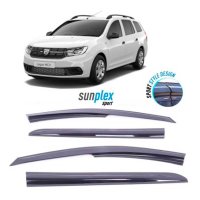 Комплект ветробрани Sunplex за Dacia Logan MCV 2013-2019г. лепящи ленти, 4 броя, снимка 1 - Аксесоари и консумативи - 42838239