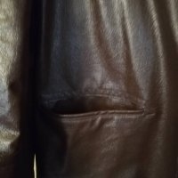 Мъжко палто от изкуствена кожа + подарък, снимка 4 - Палта - 38604940