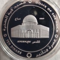 10 динара Палестина 2014 плакет Йерусалим Ал Акса, снимка 3 - Нумизматика и бонистика - 34137834